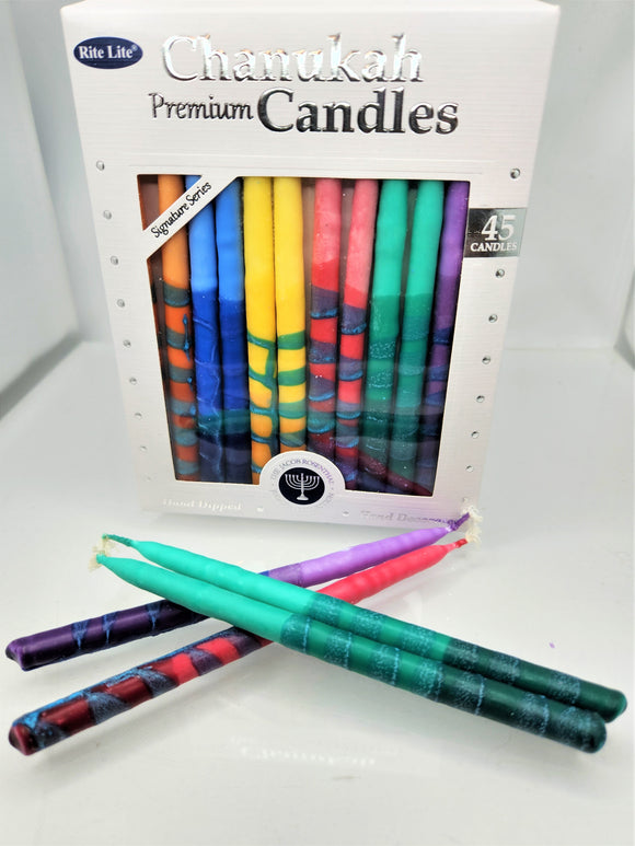 Chanukah Candle Premium Multi Color