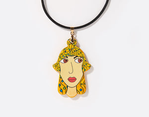 Hamsa Pendant "Golden Hair"